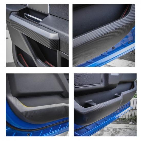 Door Anti Kick Stickers Cover Trim Panel For Ford F150 2015-2017 Carbon Fiber