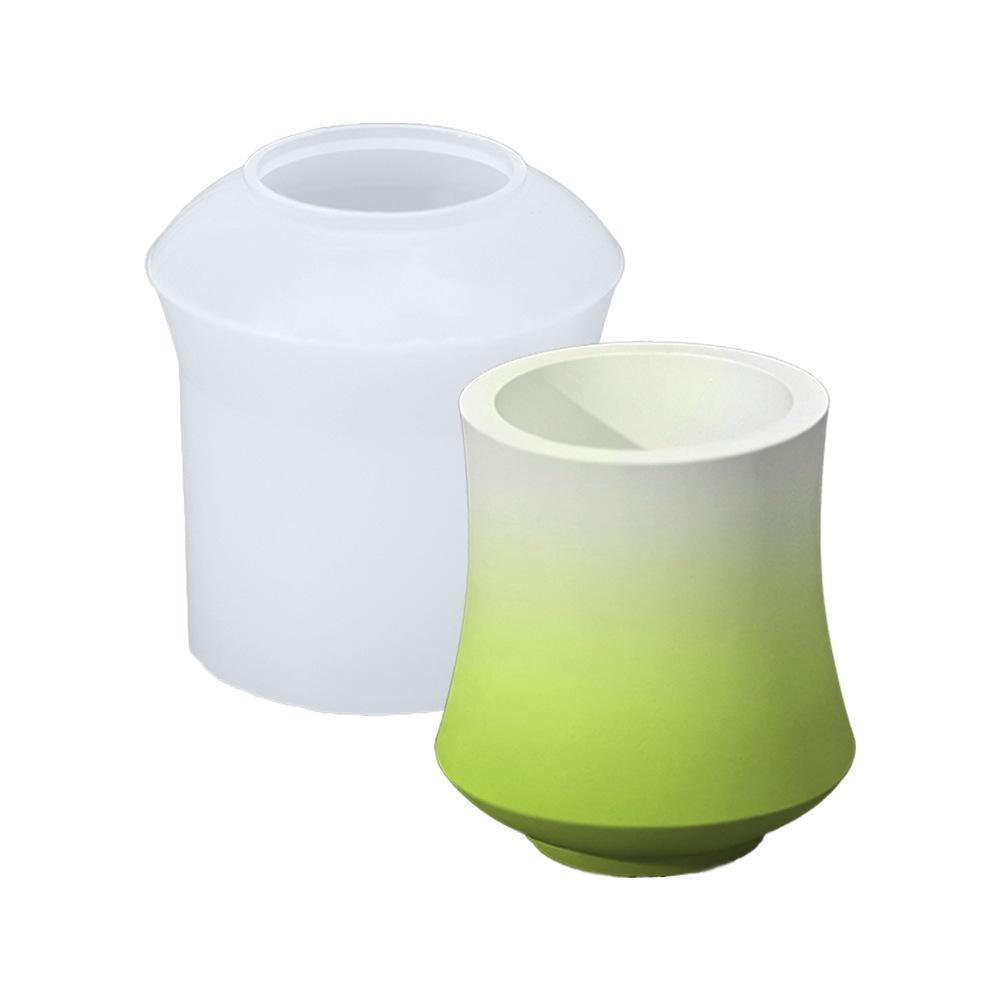 Bambusduftlys Kopp Silikonform DIY Epoksyharpiks Støping Pennholder Sement Gipsform Hjemmedekorasjon Ornamenter