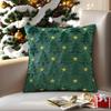 Plush Jacquard Christmas Pillow Cover Soft Home Decor Christmas Living Room Sofa Throw Cushion Cover Embroidered Pillowcase