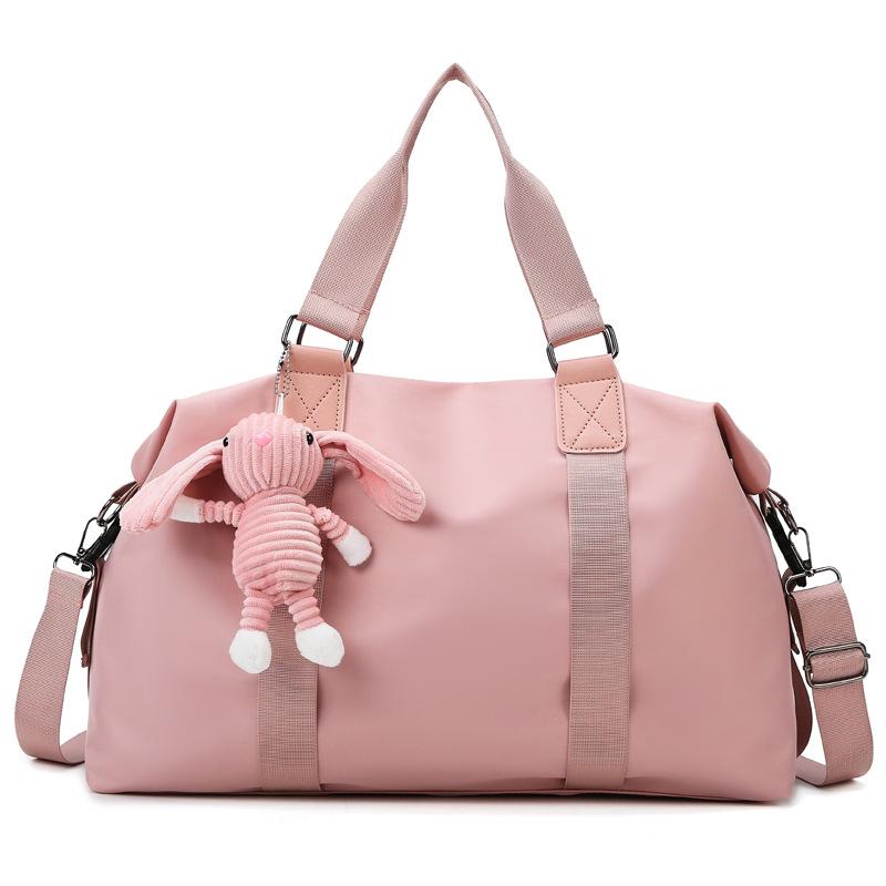 Large capacity luggage bag portable shoulder bag girl cute tote bag portable travel bag versatile fitness bag