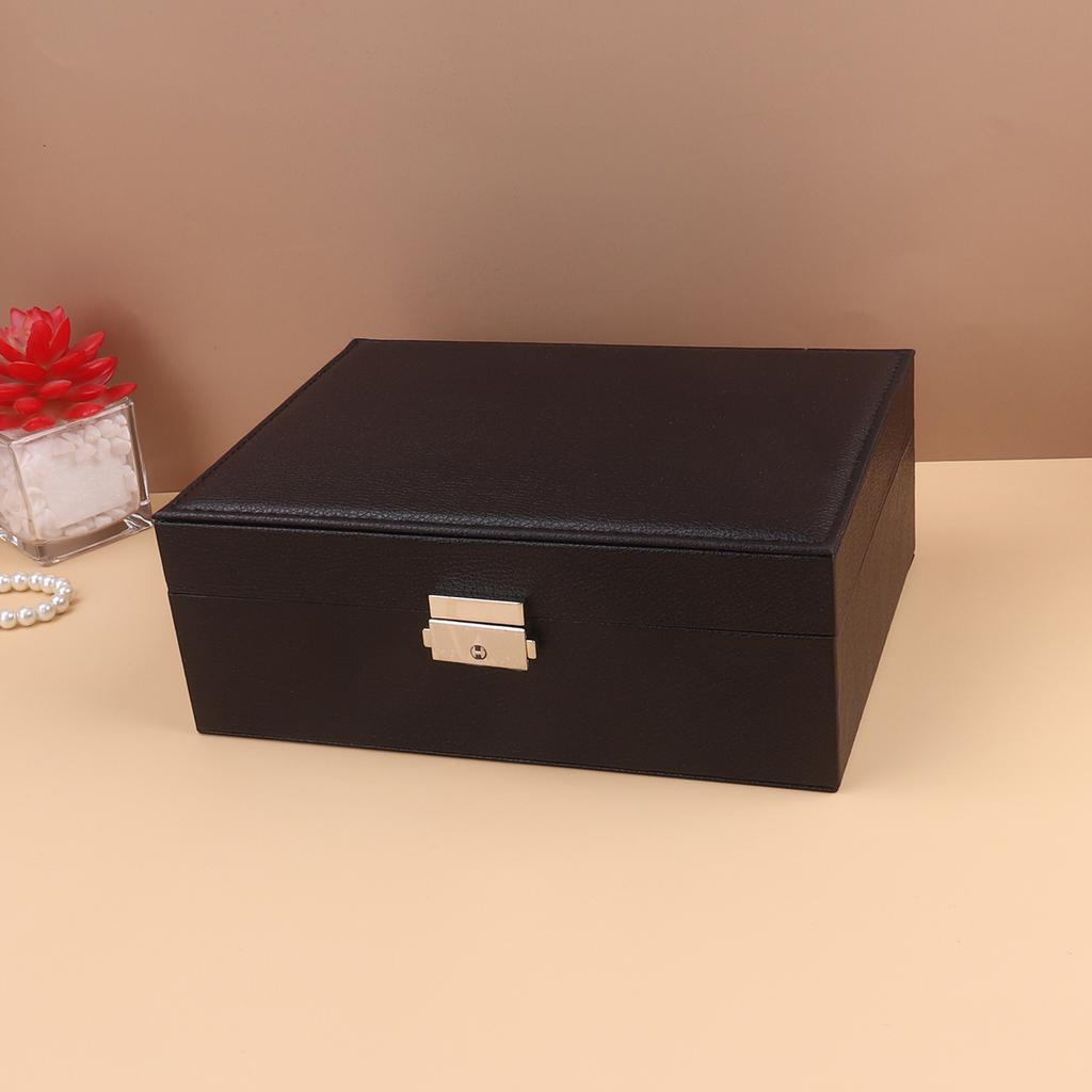 Portable Princess Cosmetics Box Small Simple Earrings Bracelet Ring Double-layer Jewelry Box Necklace Storage Box