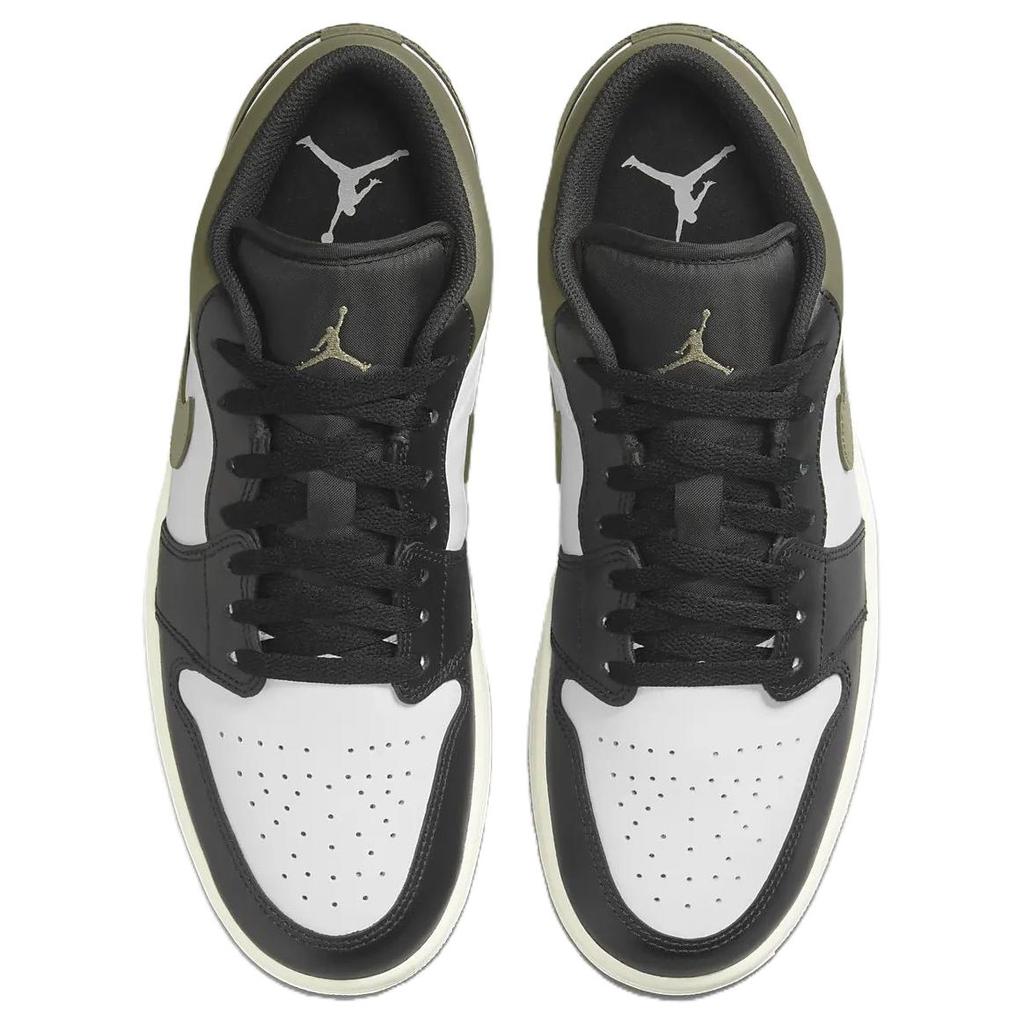 Air Jordan 1 Low Black Toe Medium Olive 553558-092