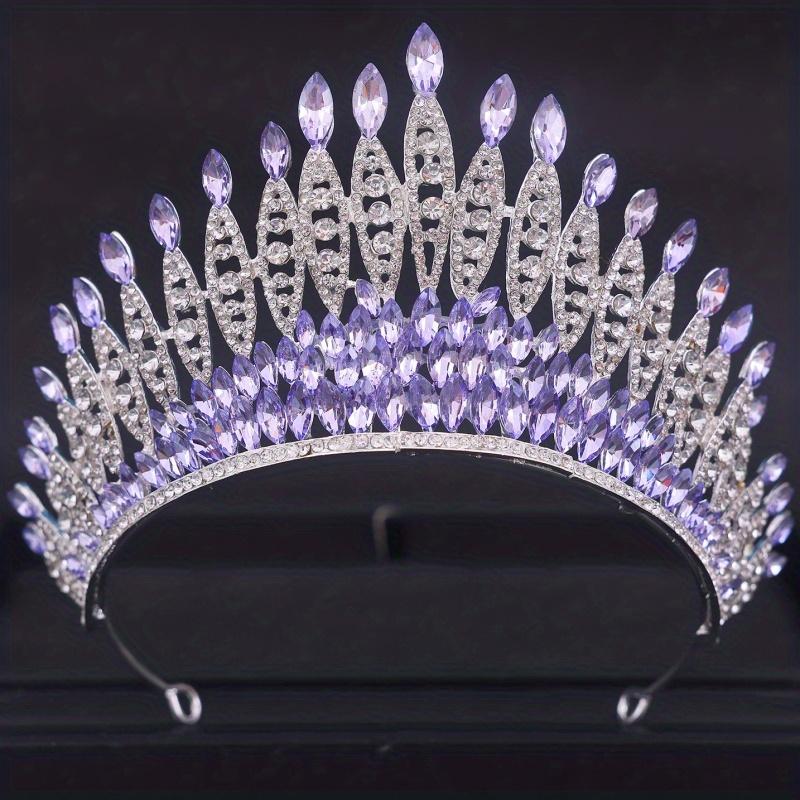Barockkristalltiaror och kronor Strass Studentdiadem Krona Tiara För Kvinnor Bröllopshåraccessoarer Smyckeskrona
