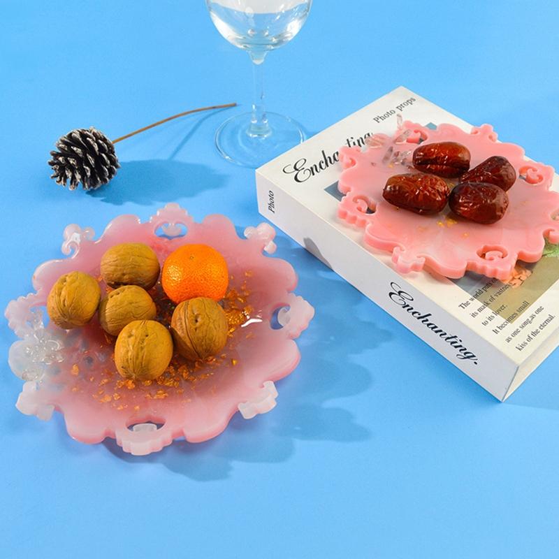 Fruit Dessert Tower Mold Cake Stand Hardware Holder Durable Epoxy Resin Tiered Tray Mold 3 Tier Easy to Install Durable
