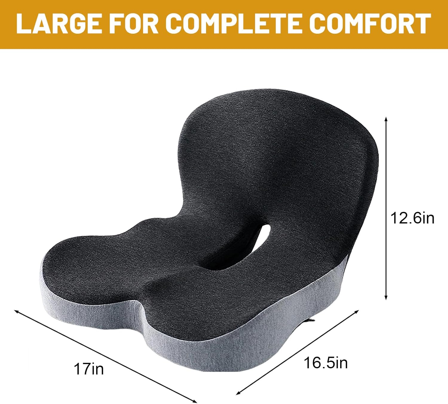 Non-Slip Memory Foam Seat Pillows Cushion for Tailbone Sciaticaback Pain Relief Comfort Chair Car Seat Waist Pads Memory Foam Four Seasons 8570₽
