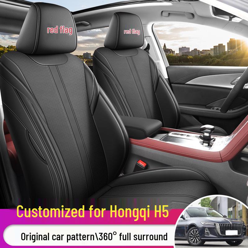 Hongqi H5 Universal Full Leather Car Seat Cushion for All Seasons, New Model, Five-Seat Compatible