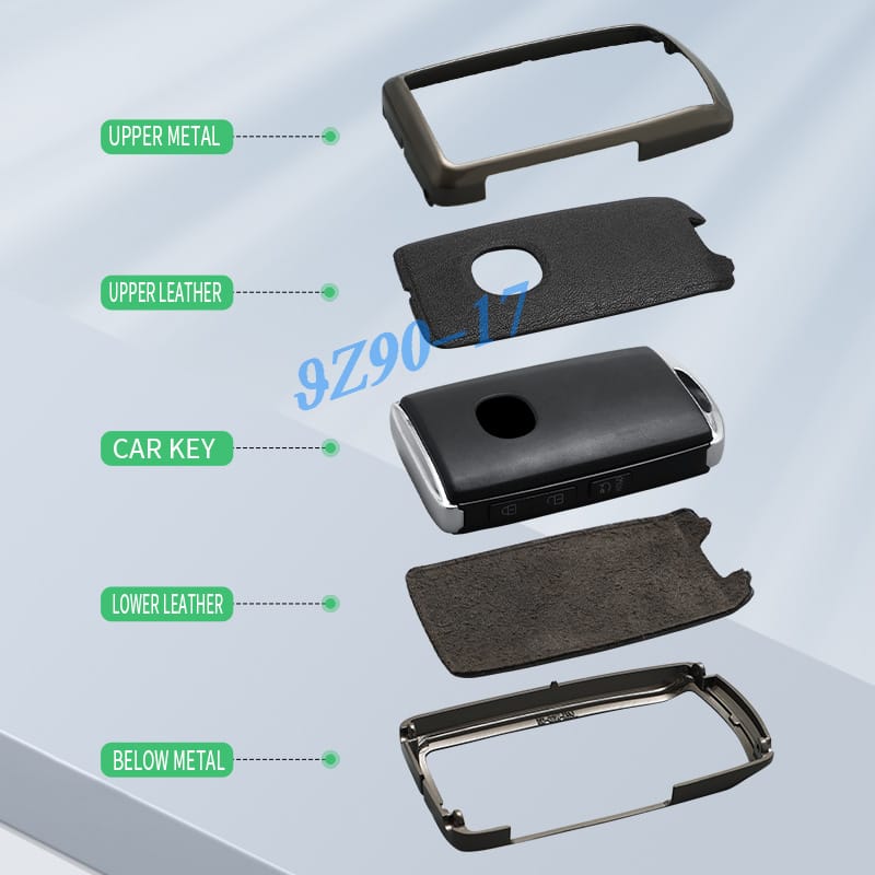 Metal Leather Car Key Fob Case Cover Keychain For Mazda 3 Bp 6 Gj Cx5 Cx9 Cx30 Cx50 Cx60 Cx70 Cx90 Mx30 Mx5