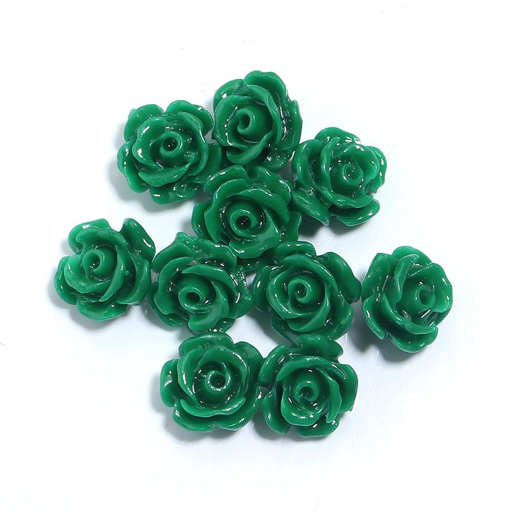 10pcs/lot 6 8 10 12 15mm Colored Resin Beads Imitating Coral Flower Charm Loose Beads For DIY Handmade Fashion Bracelet Necklace