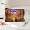Witch Pumpkin Pattern Bag Storage Bag, with Smooth Zipper, Thickened Polyester Large Capacity Zipper Cosmetic Halloween Printed Pouch