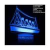 Titanic 3D Avião Acrílico Luz Noturna Modelo Lâmpada Luzes para Crianças Decoração de Mesa de Cabeceira