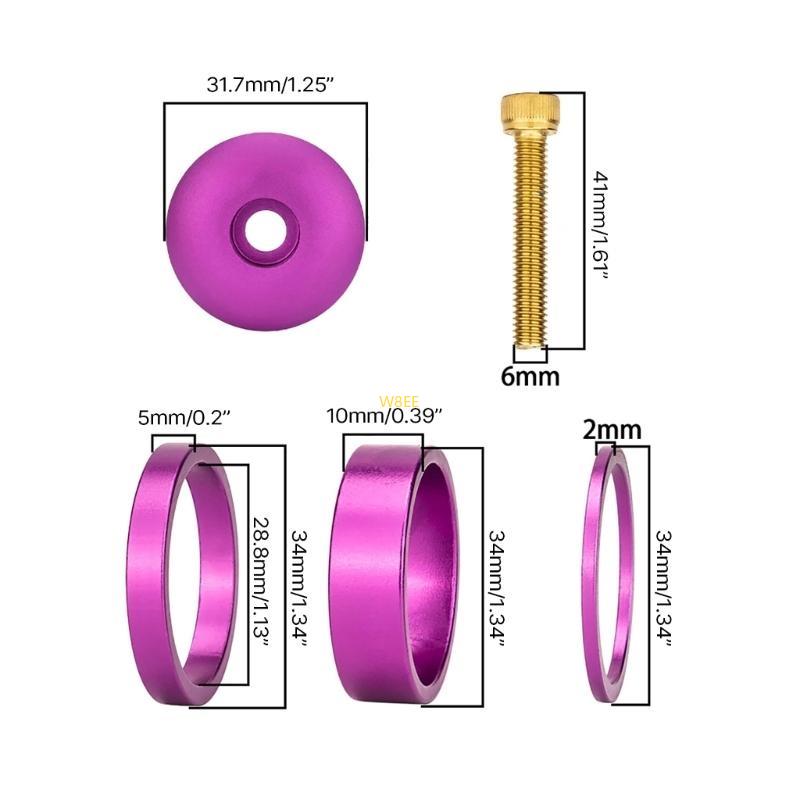 Bicycles Front Fork Stem Spacers Kits with Headset Star Nut Bike Headset Spacer