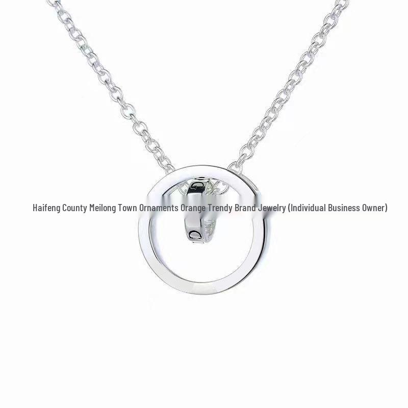 Classic Double G Ring Necklace - Trendy, Distressed, Unisex Clavicle Chain.