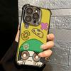 V-Valorant Cute Catoon Plating Phone Case For Iphone 16 17 Pro Max Air 16E 14 15 Plus 12 13 Mini Anti-Fall Airabag Cover