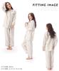 ON NISHIKI Long Sleeve Top and Bottom Viyella Long Loungewear Women's Pajamas, 100% Cotton, Open-Front Set, Spring/Autumn, Skin-Friendly Material,