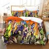 Exquisite 3D Anime JoJo Bizarre Adventure Jotaro Kujo Print Bedding Set Duvet Cover Comforter Bed Youth Kids Girls Boys Gift