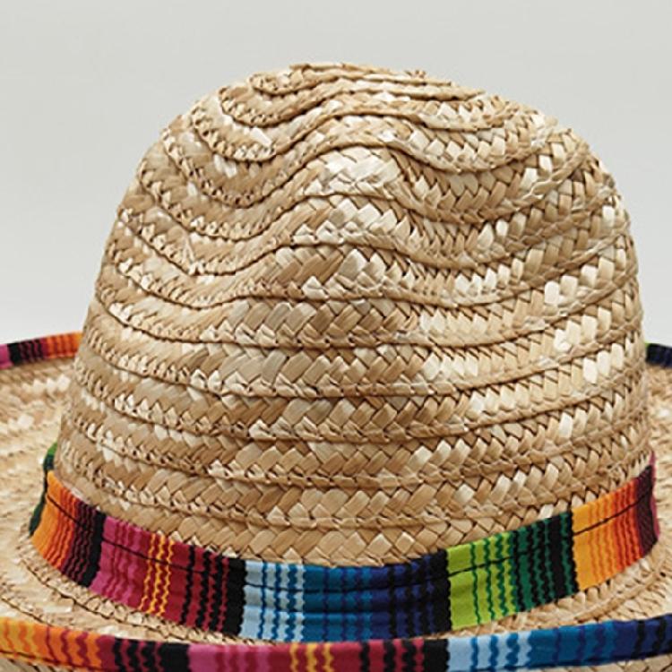 Natural Woven Straw Sombrero Hat Festival Design  Breathable Mexico Sun Hat For Beach Party Family Gathering Activity