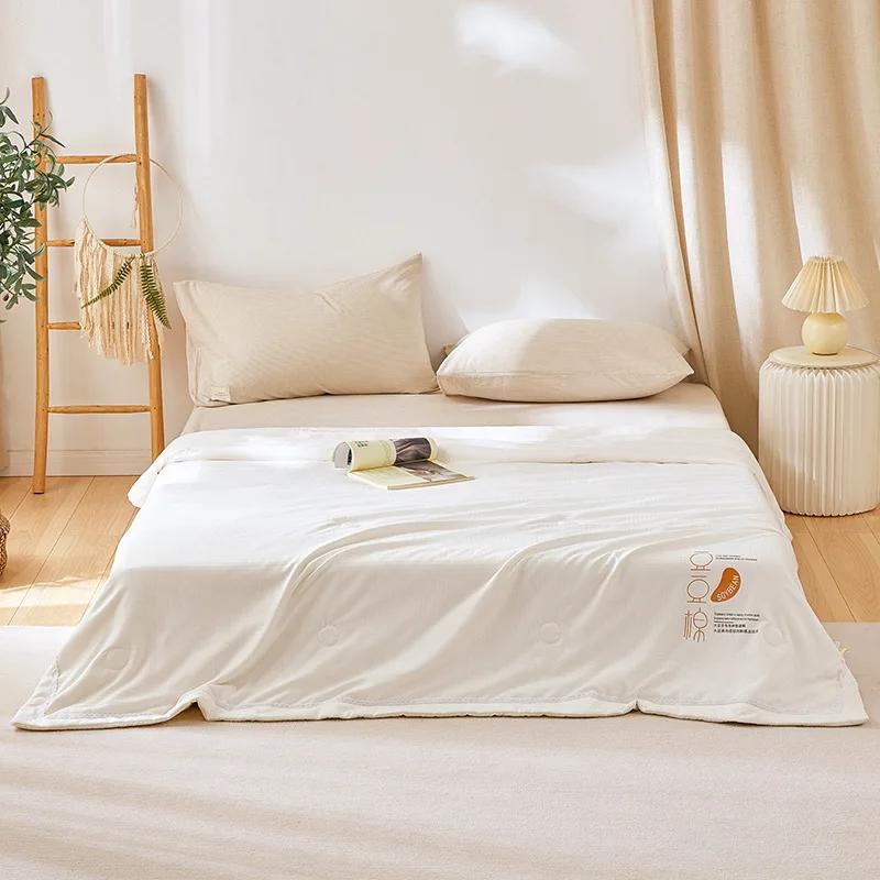 New Summer Blanket Quilt for Spring and Autumn Printed Washed Raw Cotton Soybean Quilt