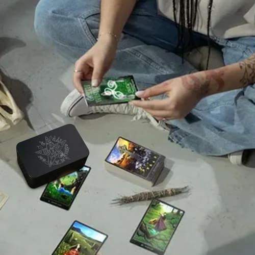 Tarot Card Case Holder, Portable Tarot Card Holder Box for Tarot Cards and Game Cards, Card Storage Box for Tarot Cards, Tarot Card Case Holder, Tarot