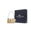 Coach Eliza Shoulder Bag 25 Classic Monogram Non-Detachable Shoulder Strap Clasp Synthetic Leather With Cow Split Leather Medium CP005-IMDQC