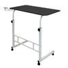 Height Adjustable Bedside Table with Wheels Portable Overbed TV Tray Table Movable Hospital Home Couch Side Standing Laptop Computer Desk