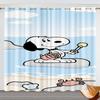 Cartoon Snoopy Curtain Children Polyester Happy Puppy Decoration Suitable Bedroom Kids Room Gifts Darkening Ideal For