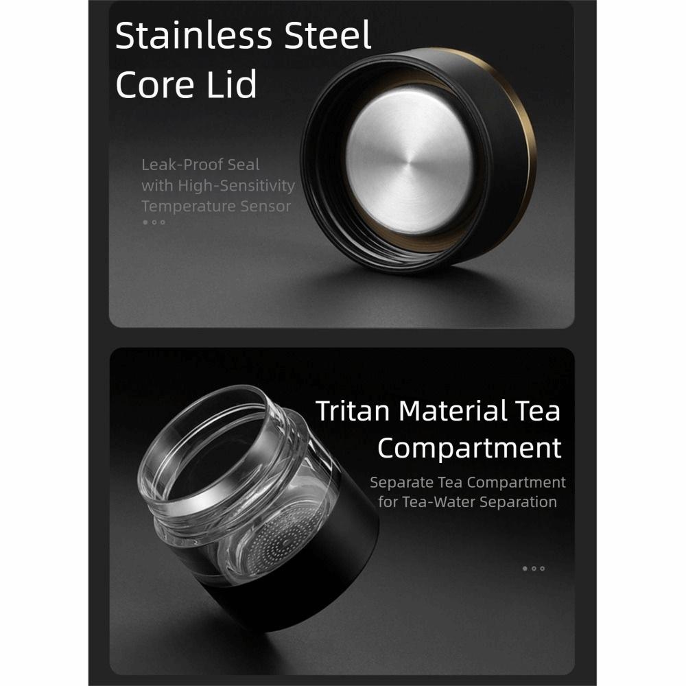 LED Temperature Display Smart Thermos Bottle Separation Strainer Intelligent Vacuum Cup  Travel