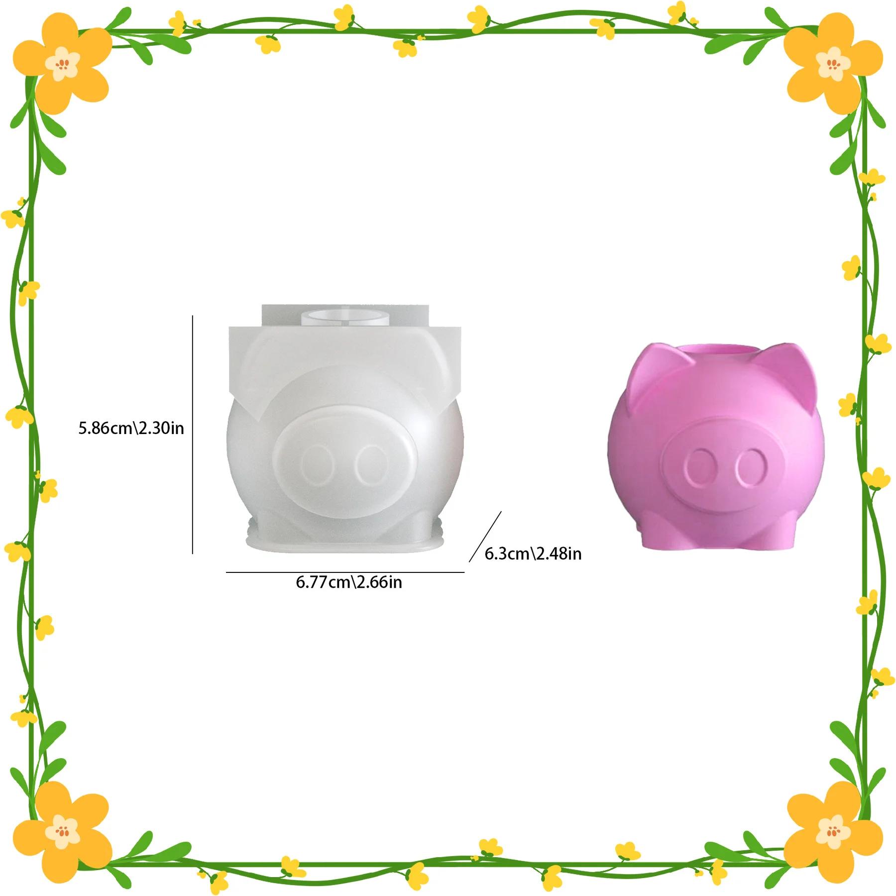 

Good 2026 Pig Candle Holder Silicone Mold Non-Electric Resin Art Irregular Shape for Scented Candles And Decorative Items