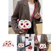 Cute Waking Lion Red Kids Mini Square Bag With Zipper Closure And Inner Pocket For Children