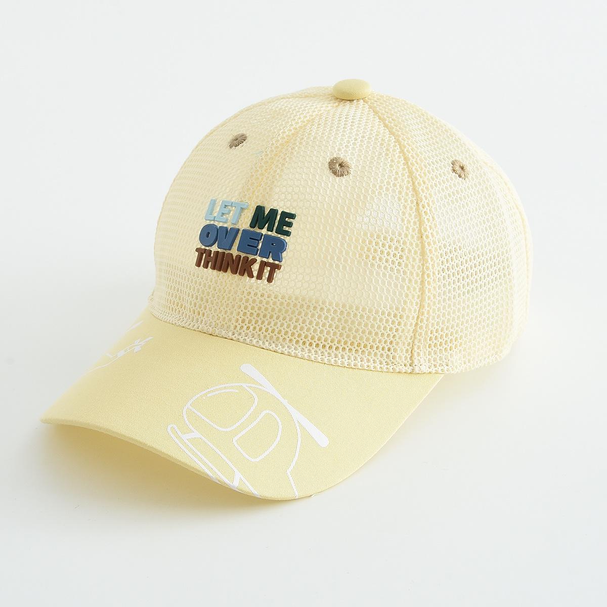 

Breathable Mesh Baseball Cap - Outdoor Sports Sun Hat for Students and Dads 52cm светло-желтого