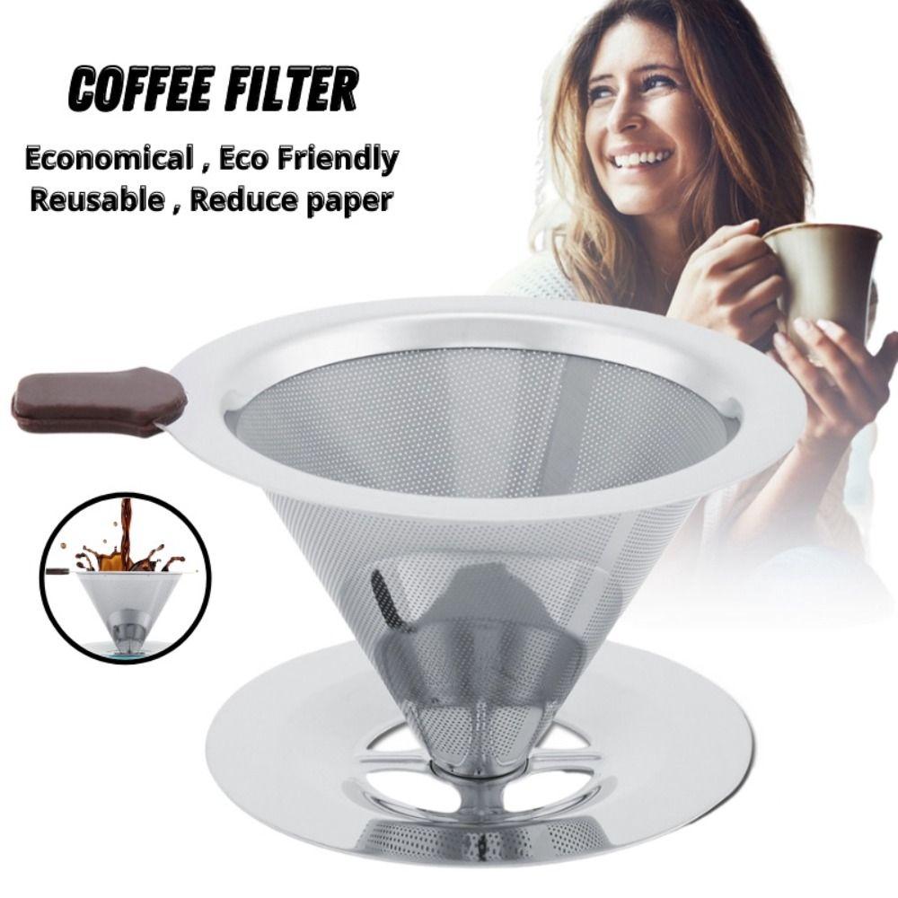 Paper Free Stainless Steel Coffee Dripper Hand Dripping Coffee Maker  Specialty Coffee