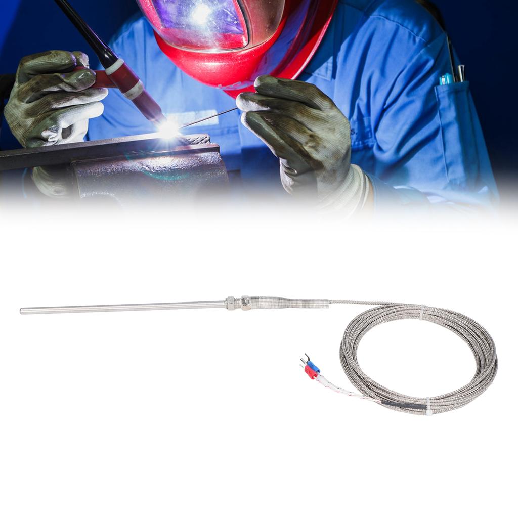 Thermocouple K Type 150mm Probe 0°C to 600℃ Quick Response 5 Meters Length Temperature Sensor Thermo