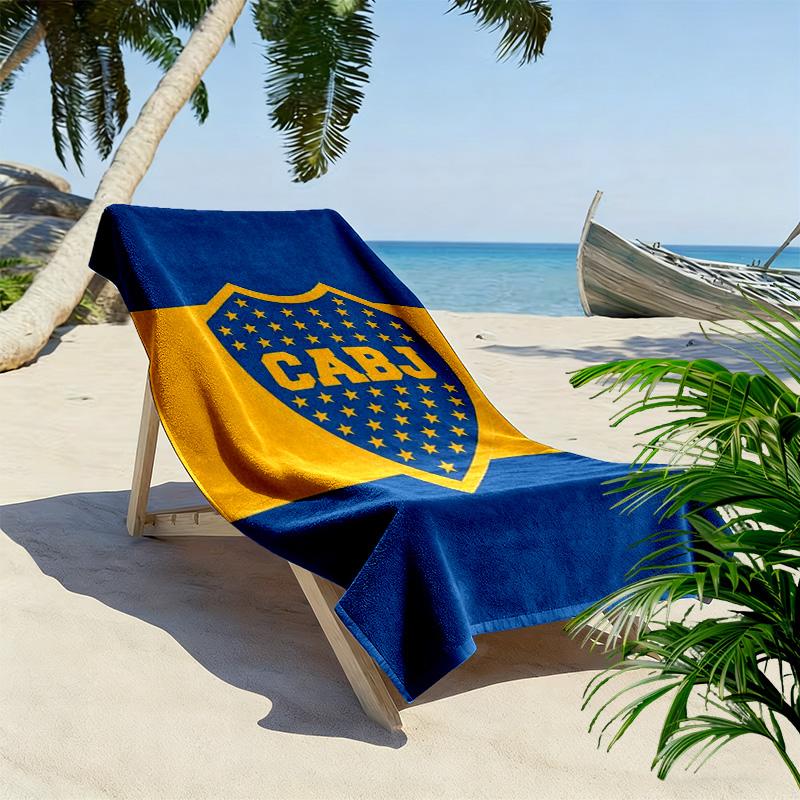 Boca Juniors Print Beach Towel, Large Soft Quick Dry Towel for Beach Camping Swimming