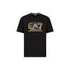 EA7 SS23 Letter Logo Printed Crew Neck Pullover T-Shirt Men Tops Black 3RPT02-PJNUZ-1200