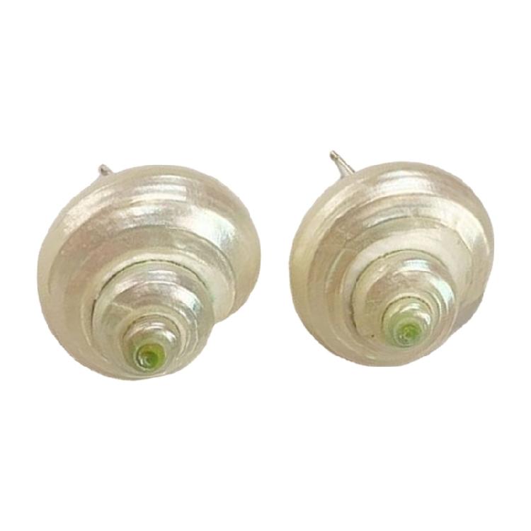 Handcrafted Conch Shell Necklace Pearls Details Versatile Earrings Jewelry For Casual Or Formal