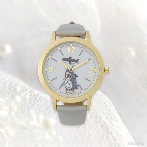 Fieldwork Mofusand Women's Shark Watch with Gray Leather Strap (MSD002-5)