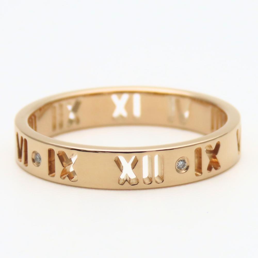 Used TIFFANY&Co. Ring Atlas EU#53.5 K18 Pink Gold 3.1g Pink Gold 4PD