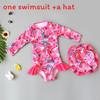 Girls Cartoon Swimsuit With Quickdry Polyester For Water Play And Sun Protection