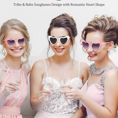 1Pc Bachelorette Party Heart Shaped Sunglasses Wedding Party for Women Men Bridemaid Glasses Team Groom and Groomsman Gift