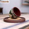 140ml Handmade Mud Painted Pine Deer Teacup Yixing Purple Clay Small Mouth Cup Smelling Fragrance Master Cup Tasting Tea Bowl