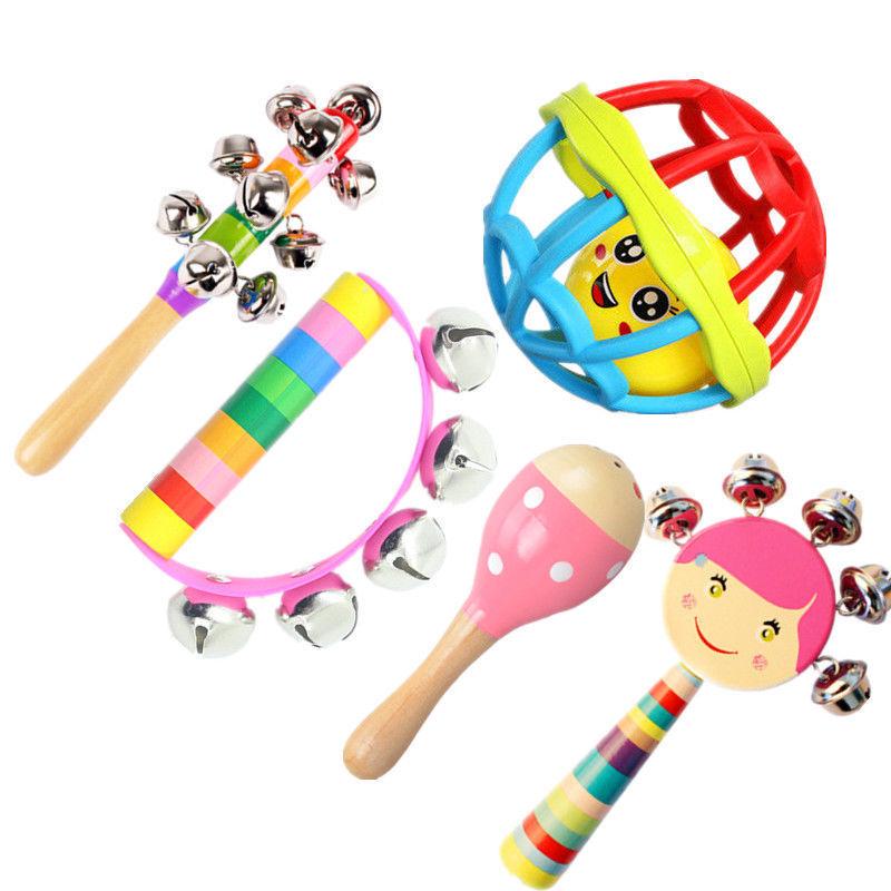 Babyrasselspielzeug für Jungen & Mädchen, Frühes Lernen, Greif- & Verfolgungs-Trainer, 0-12 Monate