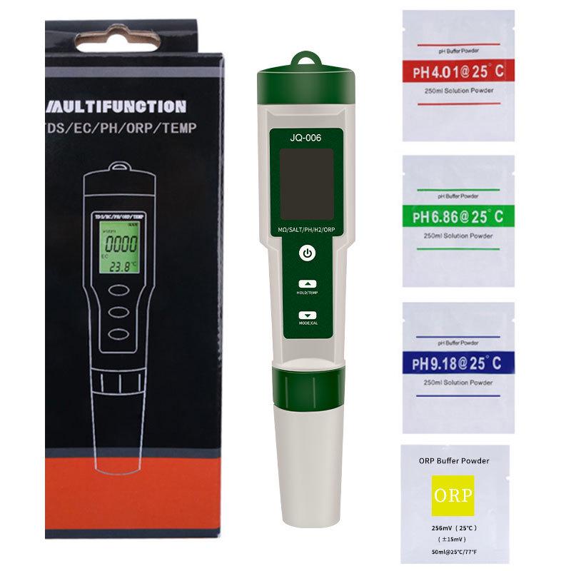 10-in-1 Water Quality Tester: PH, TDS, EC, Salinity, SG, ORP, Hydrogen, Resistivity, Temp, Nutrient Solution