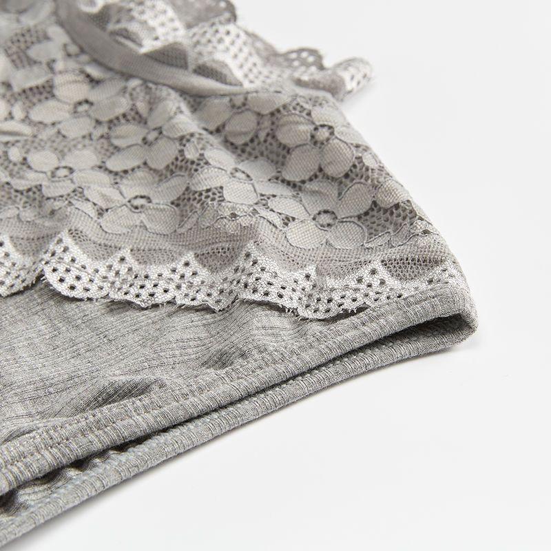 Lace Vest Women's Ribbed Modal Loose Sleeveless Solid Color Top, Base Shirt Plus Size Summer Trend