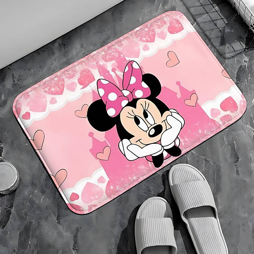 Cute M-Mickey Mouse Entry Door Floor Mat Festive Decorations Carpet Bathroom Anti-slip Mat Entrance Doormat
