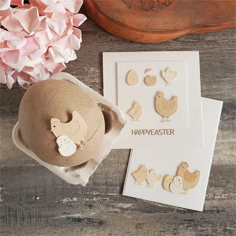 Metal Cutting Dies Easters Chicken Die Cuts Templates Molds Embossing Stencils for Album Scrapbooking Paper Decoration