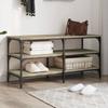 VidaXL Shoe Bench, Shoe Rack with Legs, Shoe Cabinet with Storage Living Room, Industrial, Oak 839044