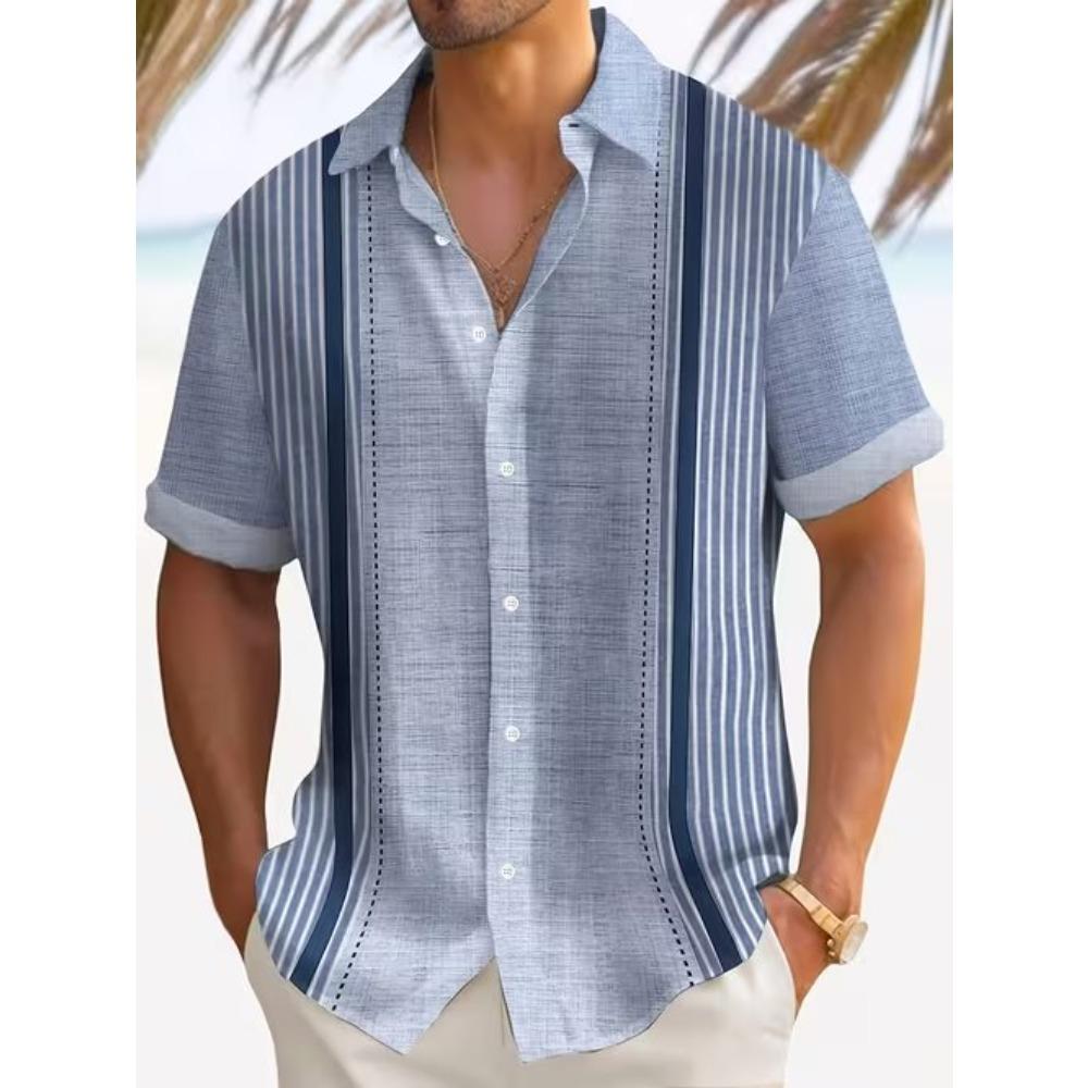 

Men s Retro Pattern 3D Print Shirt Button Up Shirt Casual Shirt Summer Shirt Short Sleeve Daily Vacation Clothing 8XL синій