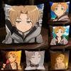 Jobless Reincarnatio Rudeus Greyrat Square Sofa Pillow Cover Solid Color Living Room Home Decor Cushion Case