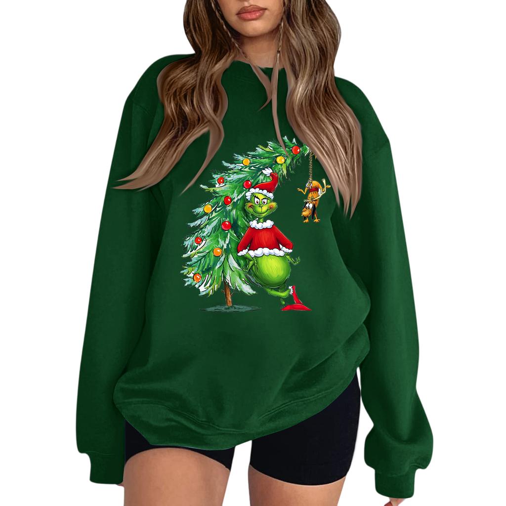 Crewneck Sweatshirt For Women Fall Graphic Sweatshirts Vacation Long Sleeve Drop Shoulder Pullover