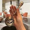 Stainless Steel Round Spoon Net Red Golden Dinner Long Handle Stirring Dessert Spoons For Kitchen Accessories Gadgets