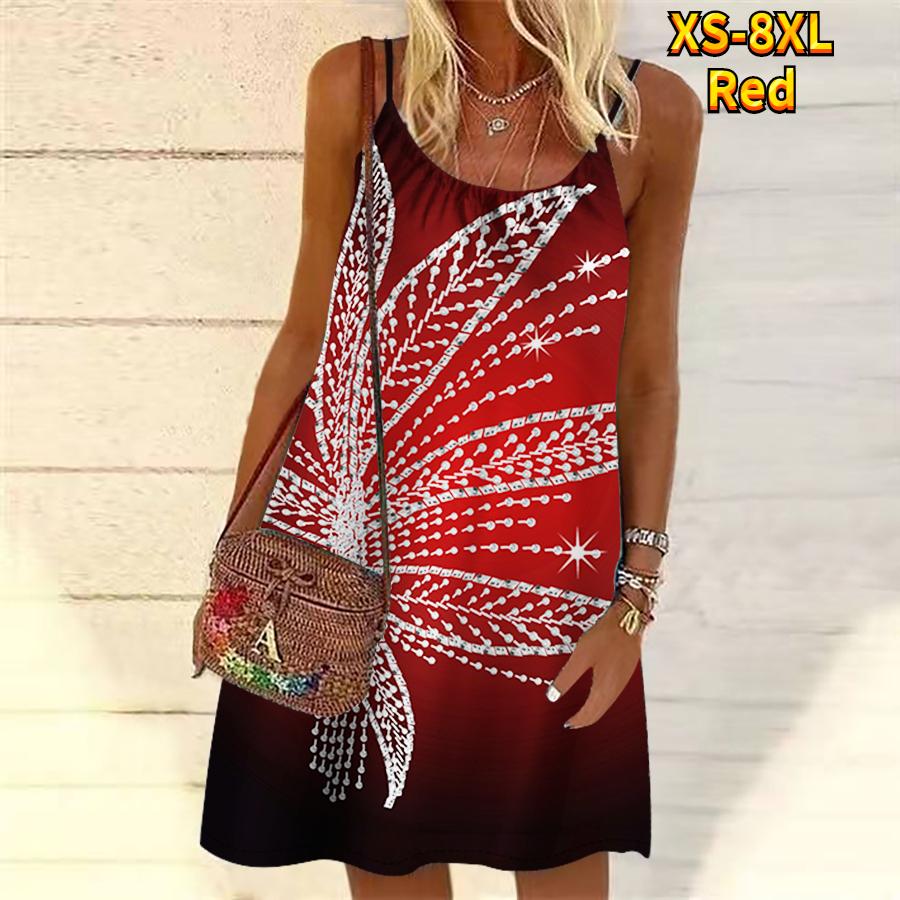 Женское мини-платье с ярким бриллиантом и большим цветочным принтом — фото 3